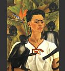 Frida Kahlo Self Portrait with Monkeys painting
